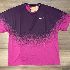 NEW $90 NIKE COURT DRI-FIT TENNIS SLAM CREW SHIRT TOP FUSCHIA FV2438-518 MEDIUM